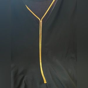 Lane Bryant Tag still on! Black long sleeve blouse with gold detachable necklace